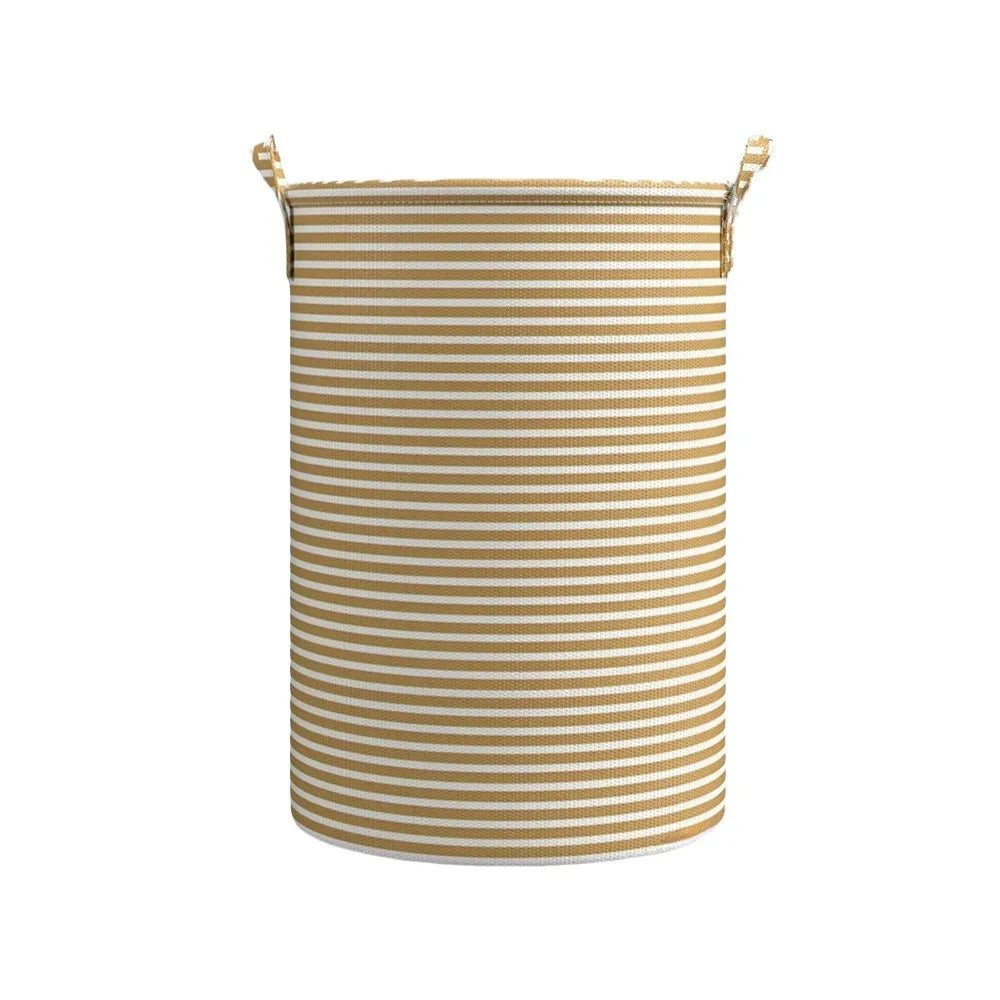 panier linge vert rayures horizontales pliable poignée annaux métalliques moderne sans bpa pvc