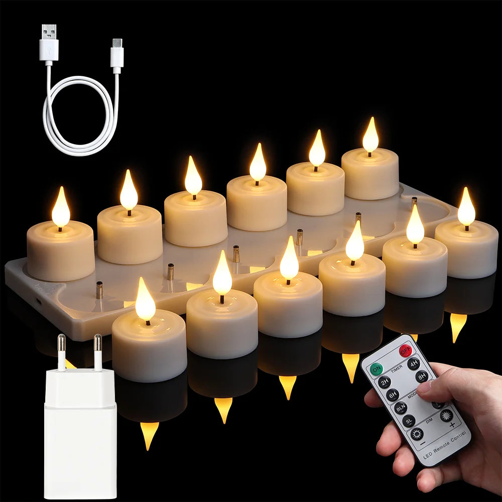 bougies led rechargeables blanc modernes télécommande chargeur usb inclusion adhésif minimaliste decorationintérieur