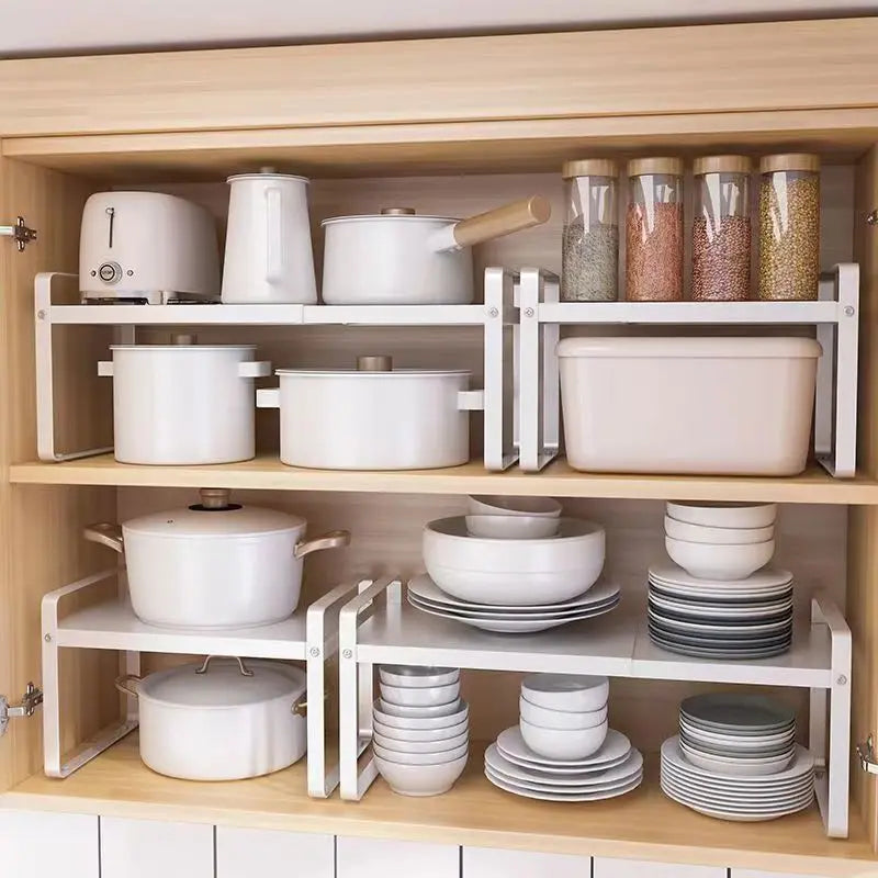 étagère cuisine rétractable modulaire noire métal tiroirs moderne fixée assemblage facile rangement efficace