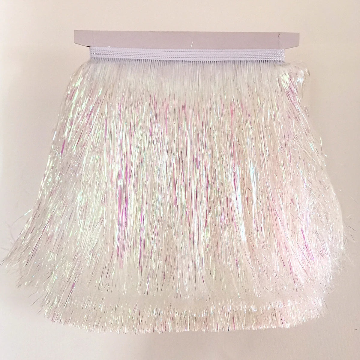 ruban frisé franges brillantes or multicolore décoratif textile maison 20cm longueurversible utilisation