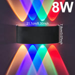 appliques murales led modernes rgb noir lumiere arc ciel texturées semi transluce