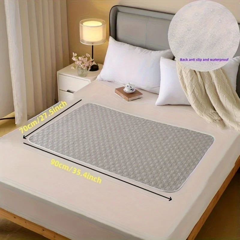 protège matelas gris clair beige texture quadrillée moderne anti fuites taille 80x120cm lavable main