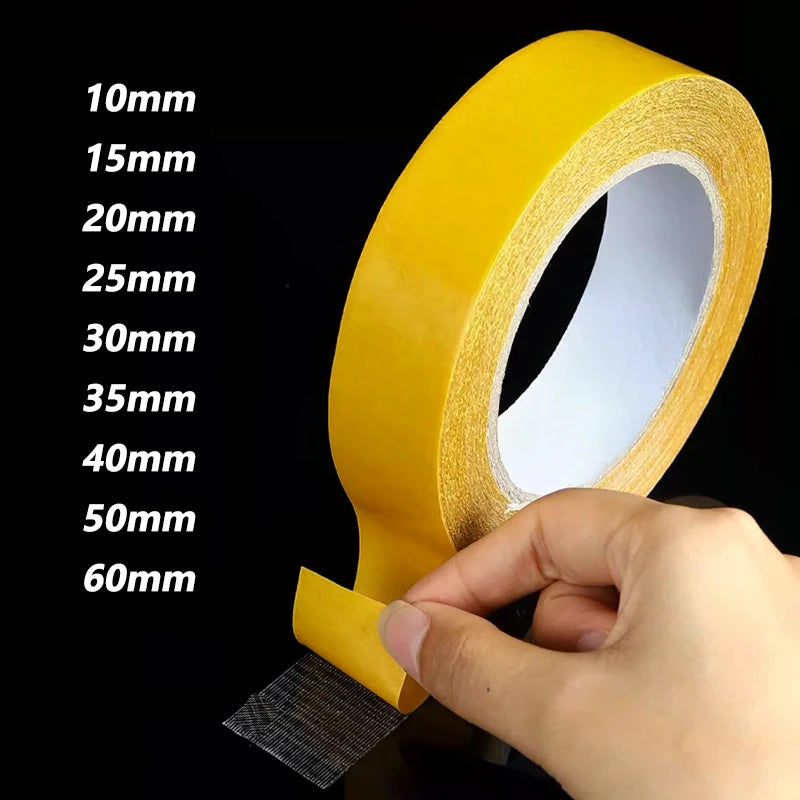 ruban adhésif jaune largeur 10mm 15mm 20mm 25mm 30mm 35mm 40mm 50mm 60mm fixations