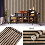 décoration murale papier peint motifs lignes verticales moderne minimaliste adhésif PVC marron beige gris