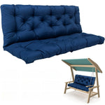coussin balançoire bleu marine tufté antidérapant confortable double face 50x120cm coton pp polyester hand