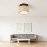 plafonnier led surface montée downlight marbre artificiel beige clair moderne rustique