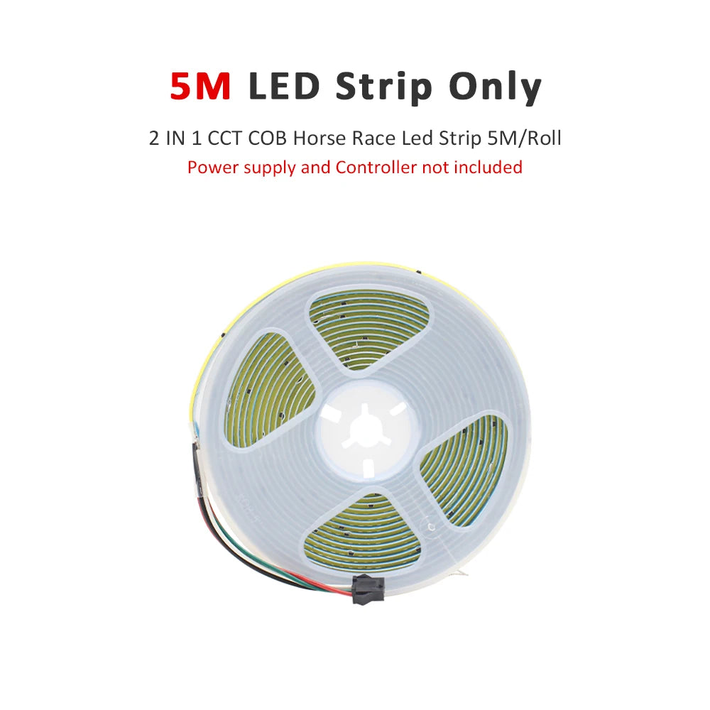 ruban led blanc adhésif moderne contrôle rf 10m 576leds 24v cct dualwhite