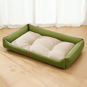 lit chien imperméable tissu oxford confortable moderne coussin amovible vert olive beige orange gris