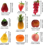 décoration intérieure fruits artificiels ananas raisin banane orange citron pomme pêche réaliste festive sourceMapping: