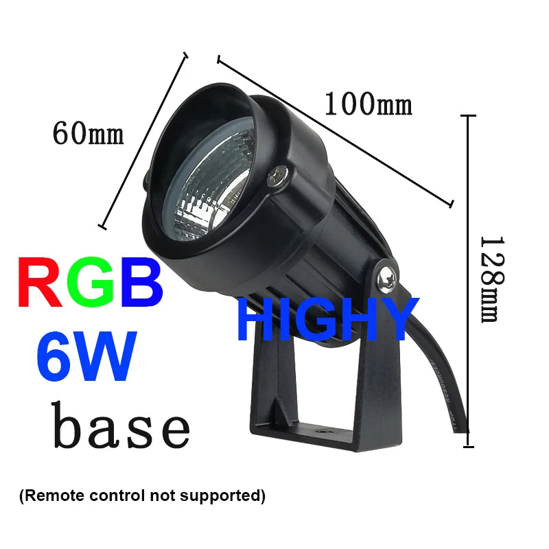 projecteur solaire led rgb ip65 moderne piquet cable noir abs