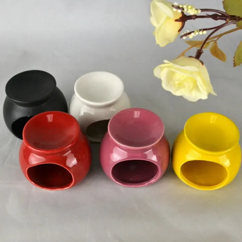 bougeoir céramique blanc noir rouge jaune moderne minimaliste aromathérapie décoration maison parfum flacon