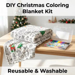 couverture colorier enfants motifs noël animaux crayons couleur texture douce moderne multicolore blanc gris