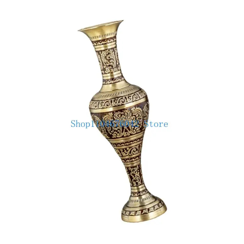 vases decoratifs metal motifs floraux or classique decoration intérieure arrangements