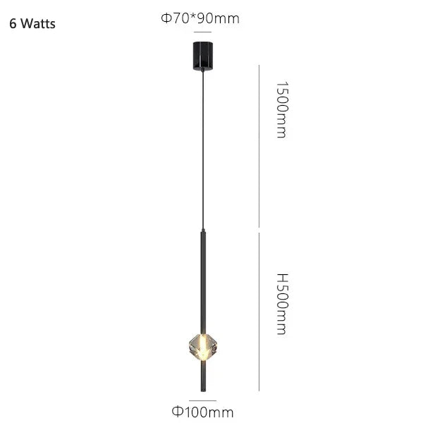 suspension lumineuse moderne motif géométrique noir acier inoxydable led 6000k 4000k 3000k