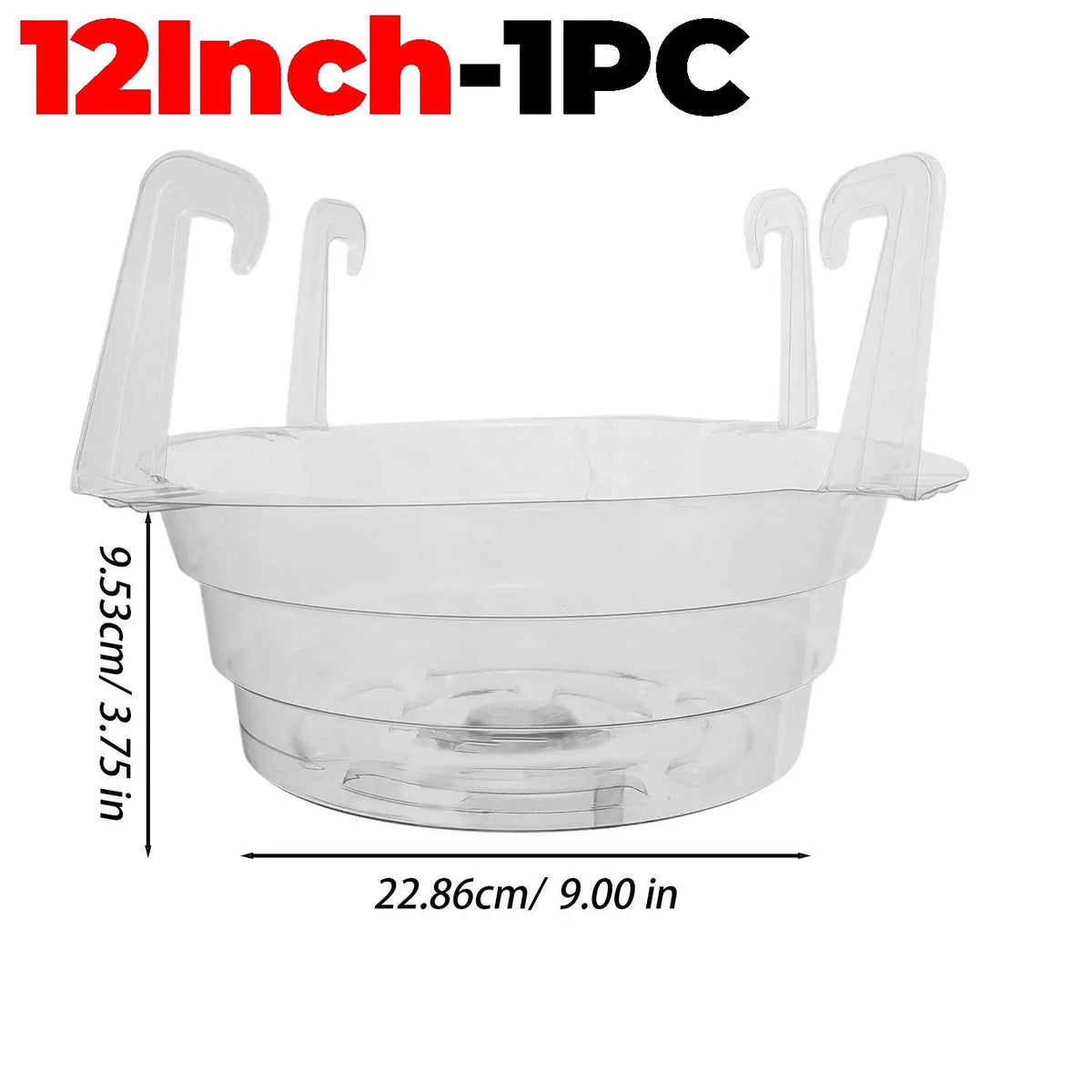 plateau suspendu cache pot transparent moderne pot fleurs crochets métalliques pratique 10 12 pouces
