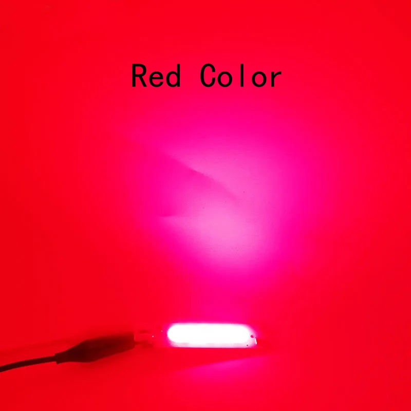 lampe led 60x15mm blanc orange rose vert bleu rouge moderne 2w 12v