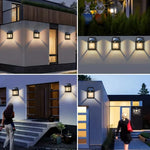 lampe solaire murale noire moderne panneau solaire ampoule led filament détecteur lumière extérieure résistante
