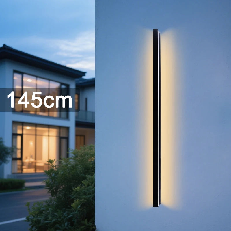 applique murale led ip65 moderne noire résistante humidité 85265v 5580100cm