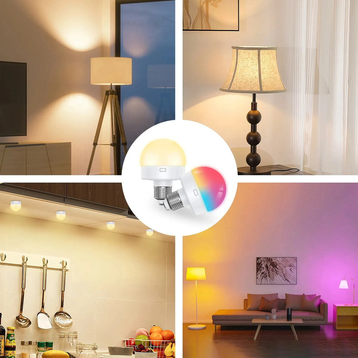 ampoule led rechargeable veilleuse e27 e26 rgb blanc moderne télécommande charge usb