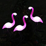 lumière solaire flamant rose moderne oiseau artificiel rose brillant extérieur décoration jardin