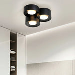 Spot moderne led blanc adhésif base fixation diffuseur rond lisse