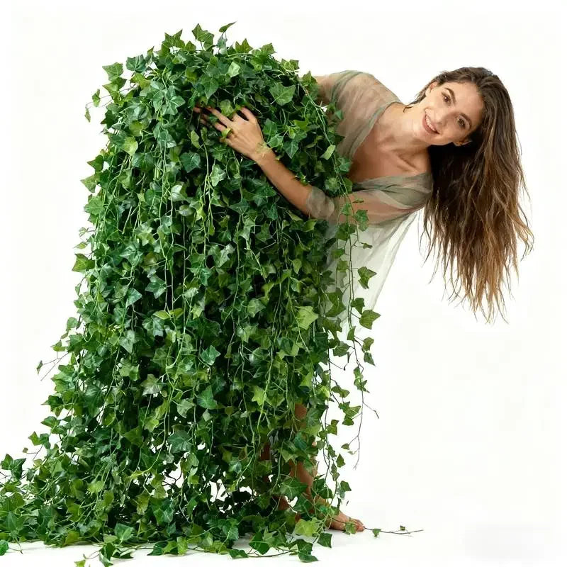 guirlande feuilles vert lierre flexible décoration murale intérieure bohème mariage anniversaire verte naturelle