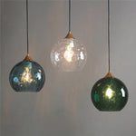 Suspension lumineuse moderne bleu clair vert foncé texture ondulée élégante chambre salon