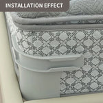supports d'angle anti dérapage clip ajustable blanc gris moderne lit organisateur espace matelas fixations