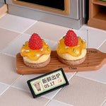 miniatures desserts variés transparents blanc rouge noir vert bleu marron réaliste decoration cuisine diy