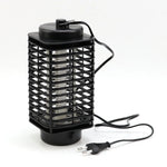 lampe anti moustiques electrique noir moderne barreaux horizontaux 22cm hauteur 10.5cm diametre