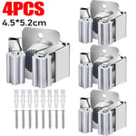 porte balai acier inoxydable support mural salle bain outils nettoyage moderne fixations