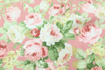 tissu coton imprimé fleurs roses carreaux vert bleu vintage romantique bricolage patchwork coussins rideaux