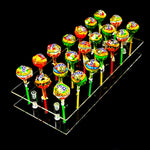 présentoir transparent cake pops lollipops 21 trous niveaux moderne festif