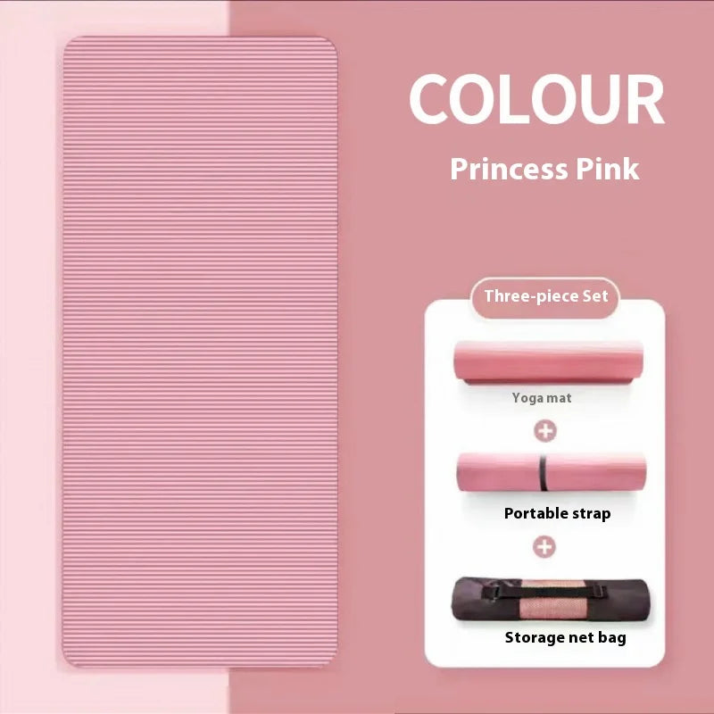 tapis yoga rose noir antidérapant épais 20mm lignes verticales contemporain opalescent