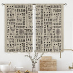 rideaux cuisine ferme motifs coqs fruits bois vieilli occlusion moyenne tringle