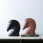 décoration moderne tête cheval résine noire sculpture intérieur minimaliste ornement maison salon erotique