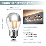 ampoules led argentées filament doré vintage e27 2700k 6500k 20000h