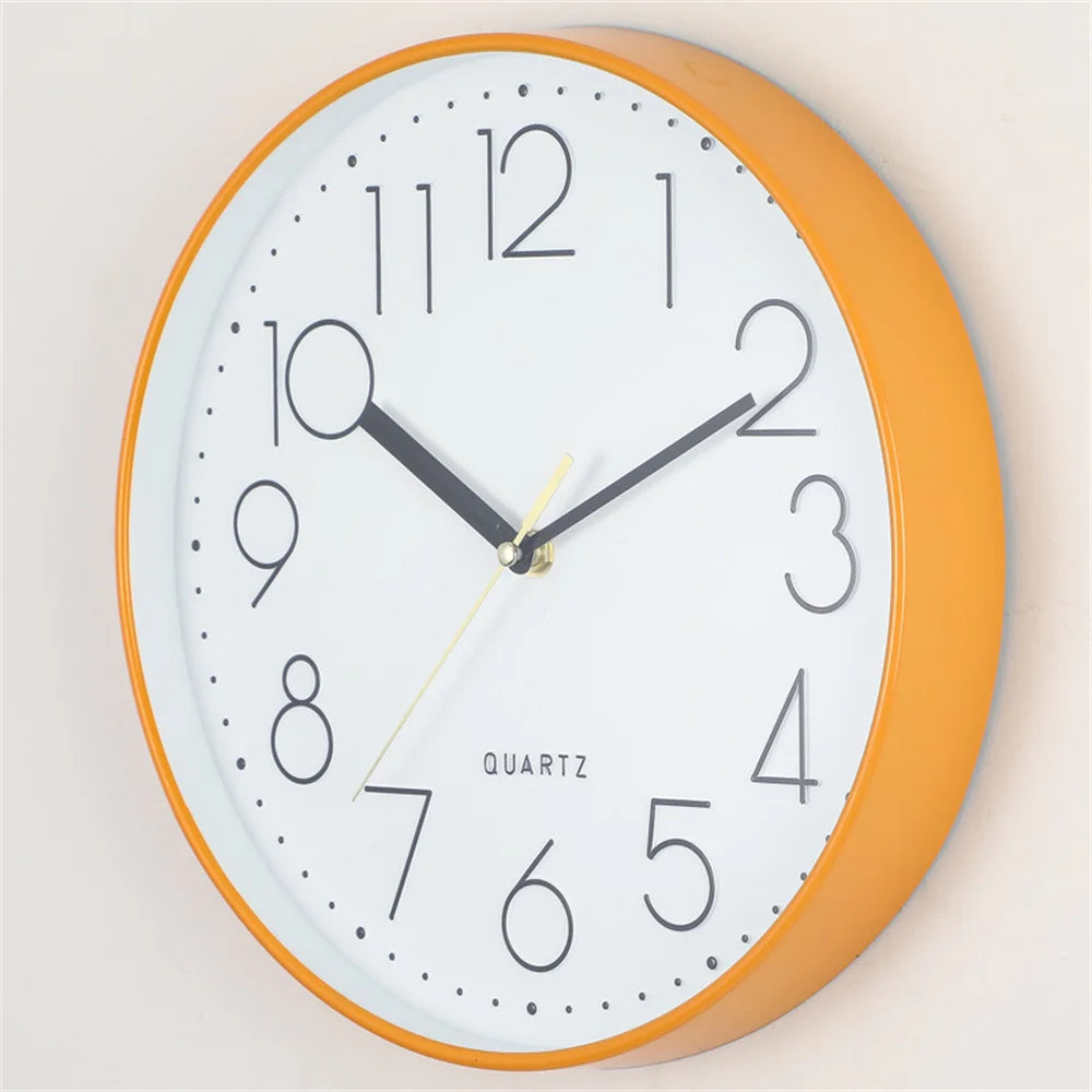 horloge murale moderne rose blanche noire bleue quartz aiguille unique minimaliste salon