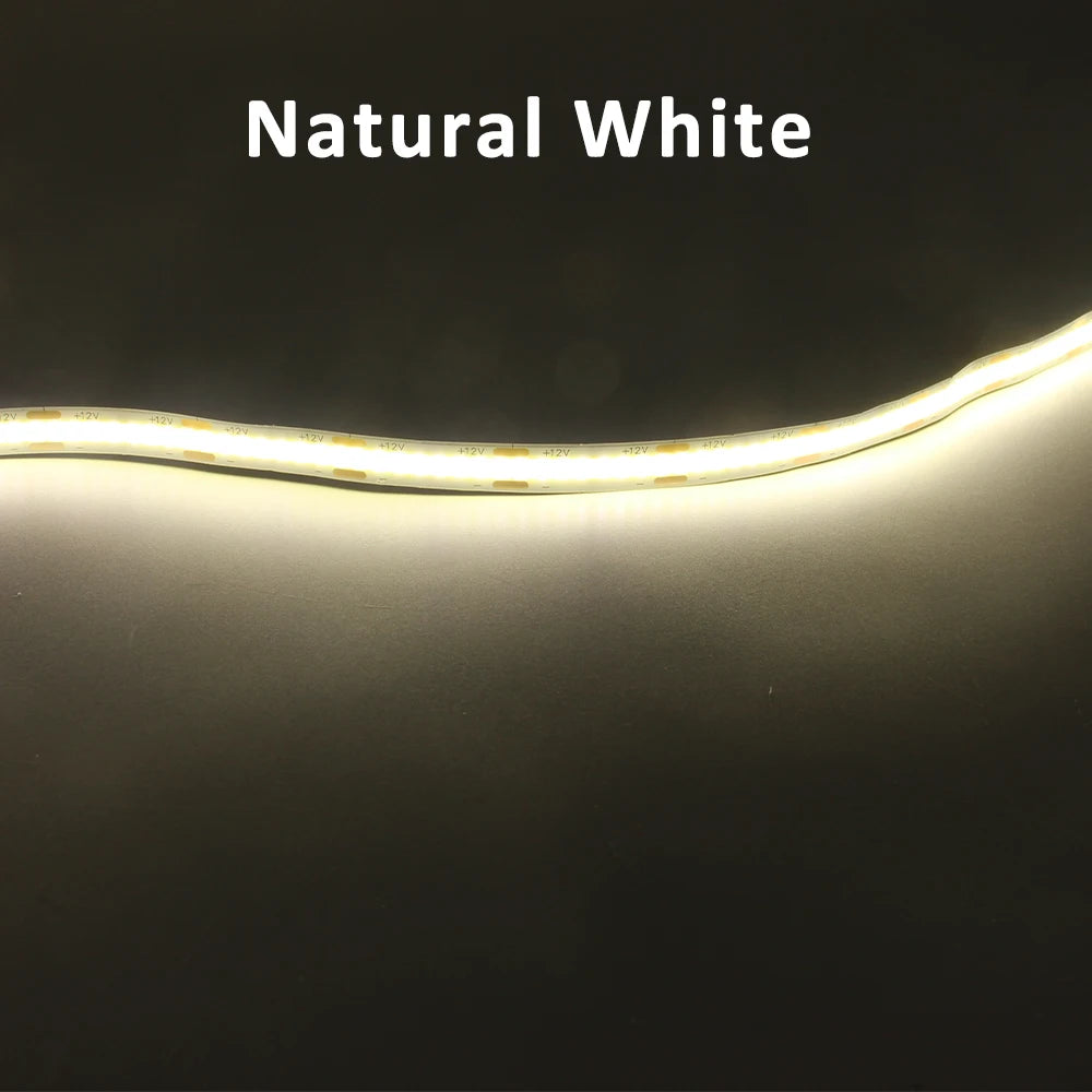 ruban led cob blanc chaud froid naturel rouge vert bleu moderne adhésif 12v 50000h