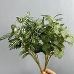 plantes artificielles vertes feuilles pentagonales moderne intérieur branche naturelle aspect réel
