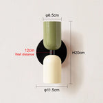 lampe murale moderne minimaliste noir vert olive rose blanc cuisine chambre coucher salle manger