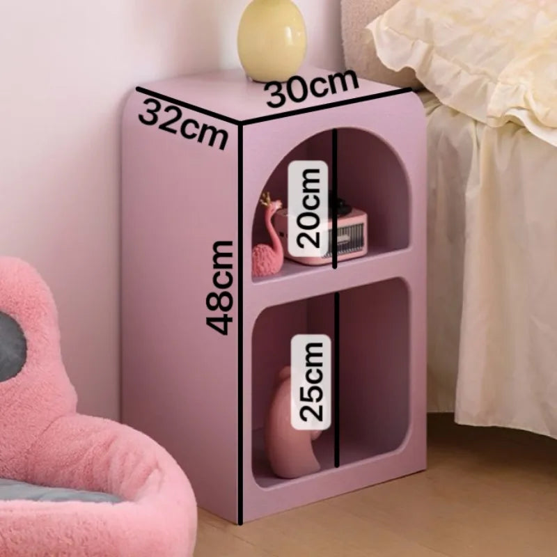 rangement moderne minimaliste table nuit meubles chambre coucher blanc jaune noir