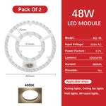plaque led circulaire blanc moderne diodes aimant connecteurs haute luminosité 220v 72w 2835