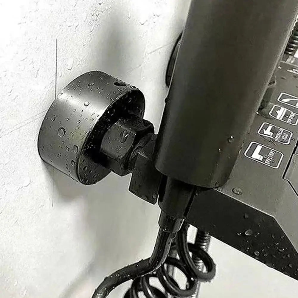 cache douche gris métallisé finition brossée moderne adhésif inoxydable résistant chaleur corrosion