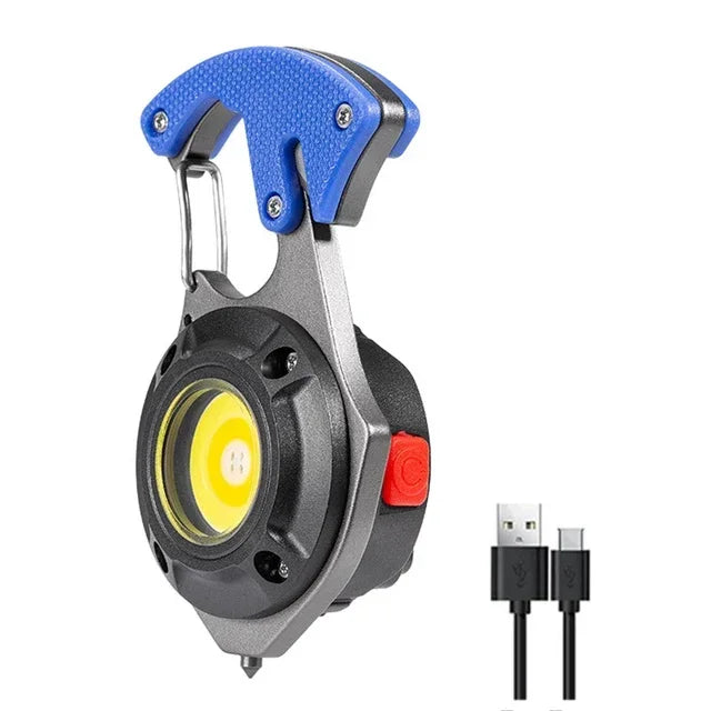 lampe poche rechargeable led multifonctionnelle camping compacte orange noire bleue