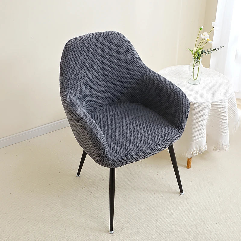 chaise moderne couverture tissu motifs polyester spandex gris beige bleu rouge noir