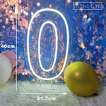 numéros lumineux led blanc transparent moderne minimaliste commutateur usb included kit visserie suspension