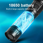 lampe torche led rechargeable 18650 batterie mode stroboscope éclairage bleu tactique robuste