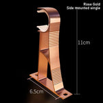 supports rideaux or blanc cuivre lisses modernes plaque fixation