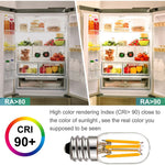ampoules led filament doré transparentes e12 e14 2w 2200k classiques 360° 20000h salon refroidisseur